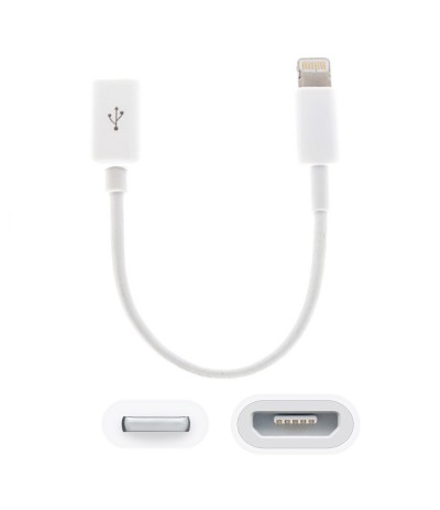 CAVO ADATTATORE LIGHTNING A MICRO USB ADAPTER MD820ZM/A PER APPLE IPAD IPHONE CAVO ADATTATORE LIGHTNING A MICRO USB ADAPTER MD820ZM/A PER APPLE IPAD IPHONE
