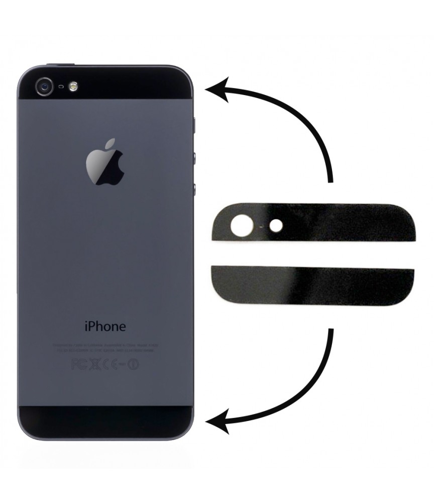 KIT 2 VETRI PER IPHONE 5 NERO COVER POSTERIORE VETRO BLACK SCOCCA BACK KIT 2 VETRI PER IPHONE 5 NERO COVER POSTERIORE VETRO BLACK SCOCCA BACK