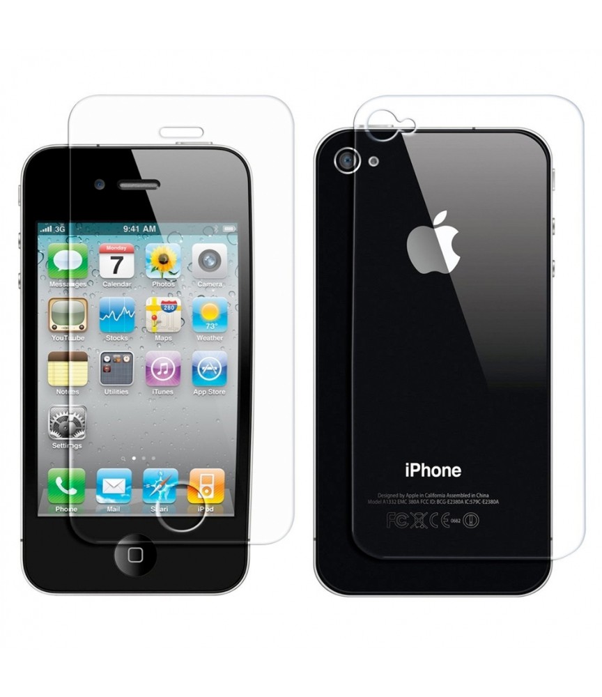 KIT 3 PELLICOLE PER APPLE IPHONE 4 4S SALVA PROTEGGI SCHERMO DISPLAY NORMALE FRONTE RETRO KIT 3 PELLICOLE PER APPLE IPHONE 4 4S SALVA PROTEGGI SCHERMO DISPLAY NORMALE FRONTE RETRO