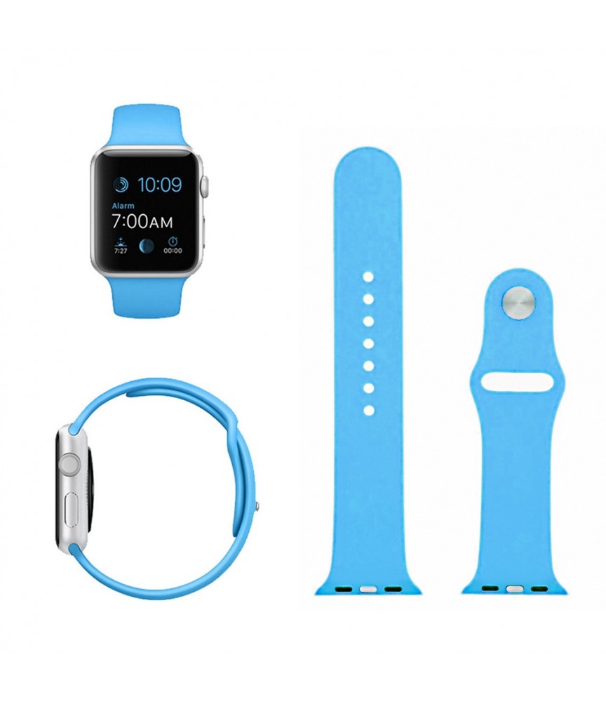 CINTURINO RICAMBIO SILICONE TPU PER APPLE WATCH 42MM OROLOGIO BANDA BLU CINTURINO RICAMBIO SILICONE TPU PER APPLE WATCH 42MM OROLOGIO BANDA BLU