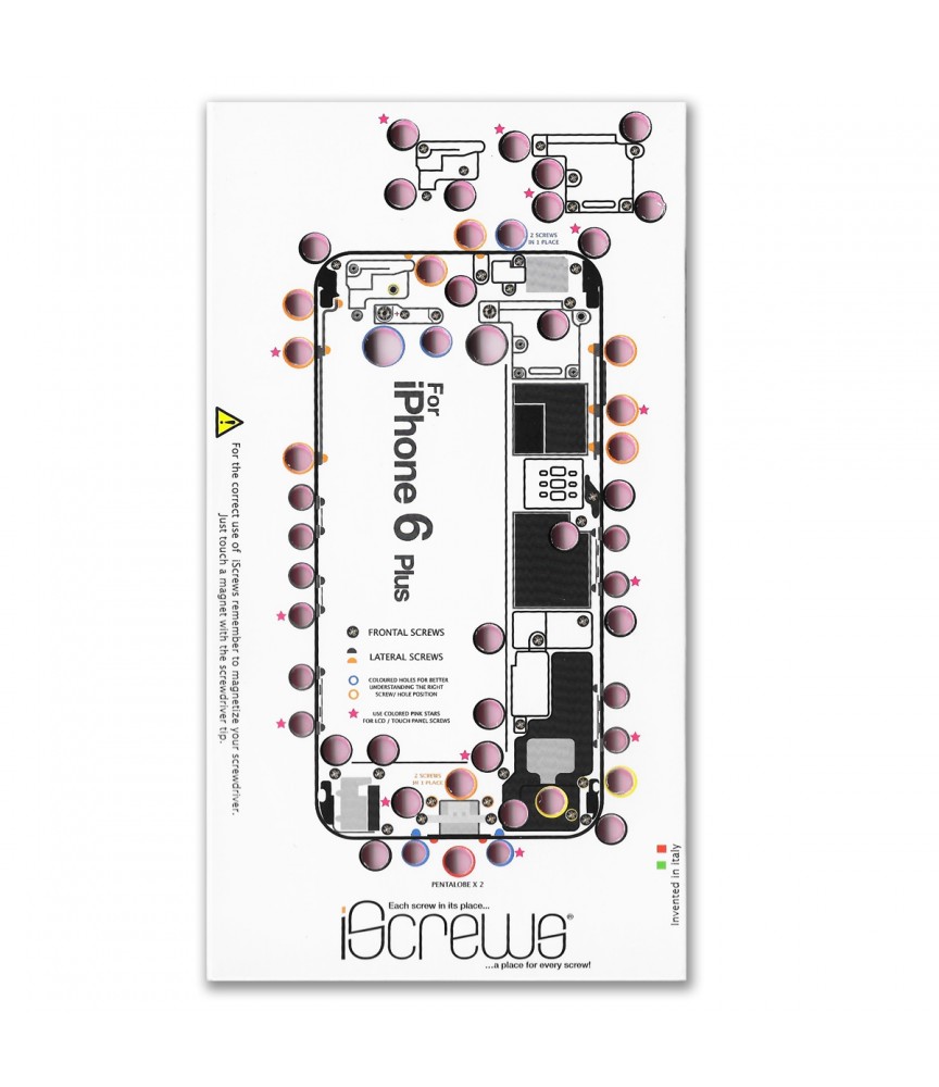 ISCREWS MAPPA VITI PER IPHONE 6 PLUS ISTRUZIONI RIPARAZIONE TOUCH DISPLAY VETRO ISCREWS MAPPA VITI PER IPHONE 6 PLUS ISTRUZIONI RIPARAZIONE TOUCH DISPLAY VETRO