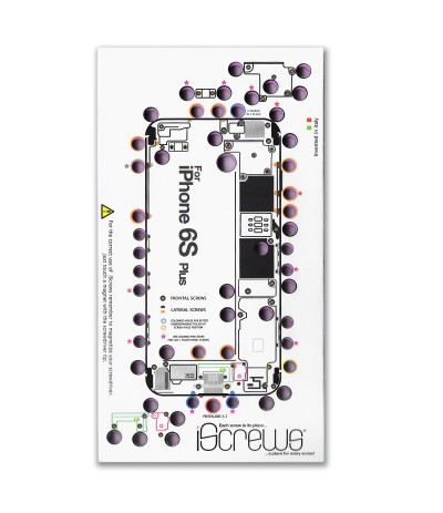 ISCREWS MAPPA VITI PER IPHONE 6S PLUS ISTRUZIONI RIPARAZIONE TOUCH DISPLAY VETRO ISCREWS MAPPA VITI PER IPHONE 6S PLUS ISTRUZIONI RIPARAZIONE TOUCH DISPLAY VETRO