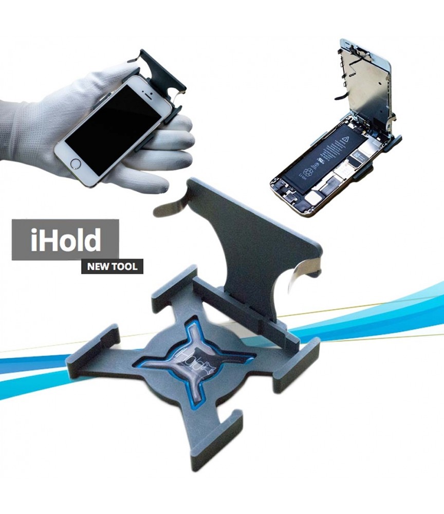 KIT IHOLD SUPPORTO APERTURA SMONTAGGIO BATTERIA TOUCH SCREEN PER IPHONE 5 5S 5C KIT IHOLD SUPPORTO APERTURA SMONTAGGIO BATTERIA TOUCH SCREEN PER IPHONE 5 5S 5C