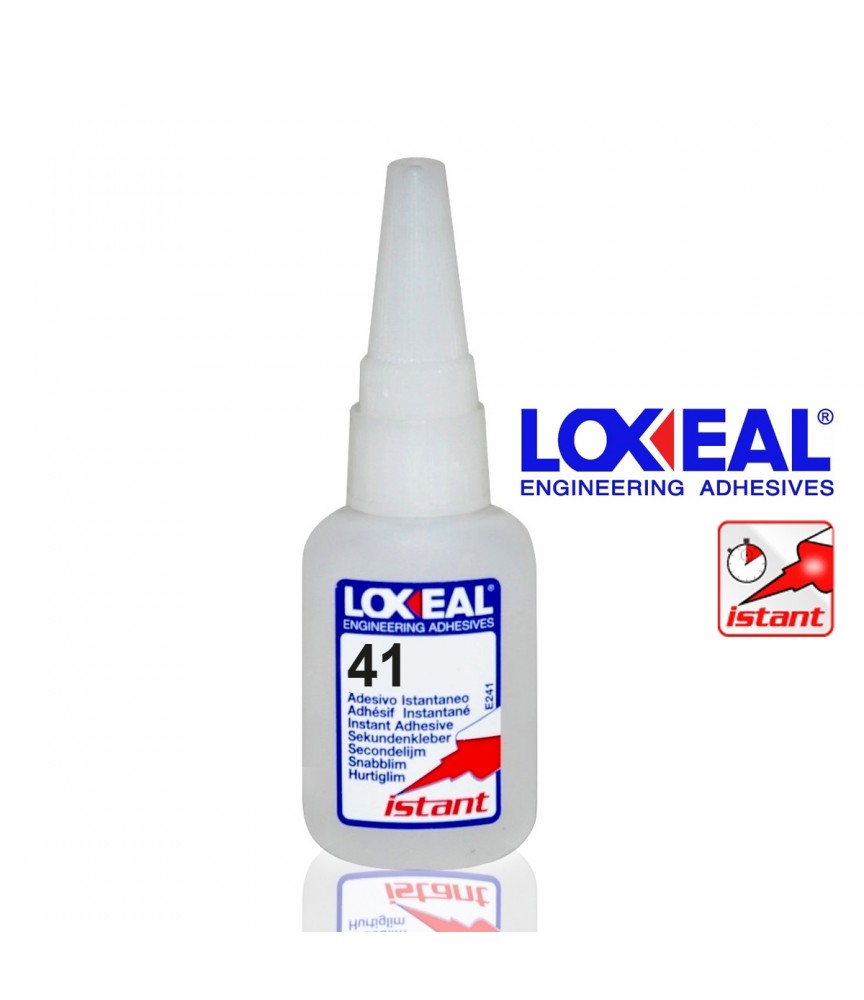 LOXEAL ISTANT 41 DA 20 GR. ADESIVO ETILE-CIANOACRILICO COLLA (COME LOCTITE 406) LOXEAL ISTANT 41 DA 20 GR. ADESIVO ETILE-CIANOACRILICO COLLA (COME LOCTITE 406)