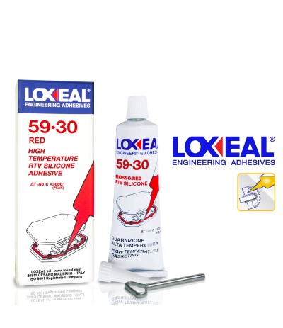 LOXEAL 59-30 ROSSO RED ADESIVO SIGILLANTE SILICONICO 75ML ALTE TEMPERATURE 300 C LOXEAL 59-30 ROSSO RED ADESIVO SIGILLANTE SILICONICO 75ML ALTE TEMPERATURE 300 C