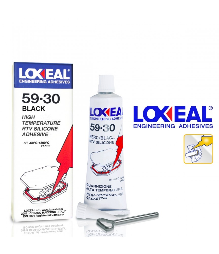 LOXEAL 59-30 BLACK NERO ADESIVO SIGILLANTE SILICONICO 75ML ALTE TEMPERATURE LOXEAL 59-30 BLACK NERO ADESIVO SIGILLANTE SILICONICO 75ML ALTE TEMPERATURE