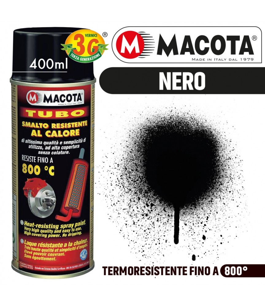 MACOTA VERNICE RESISTENTE ALTE TEMPERATURE SMALTOE 800° CALORE PINZE FRENO SPRAY MACOTA VERNICE RESISTENTE ALTE TEMPERATURE SMALTOE 800° CALORE PINZE FRENO SPRAY