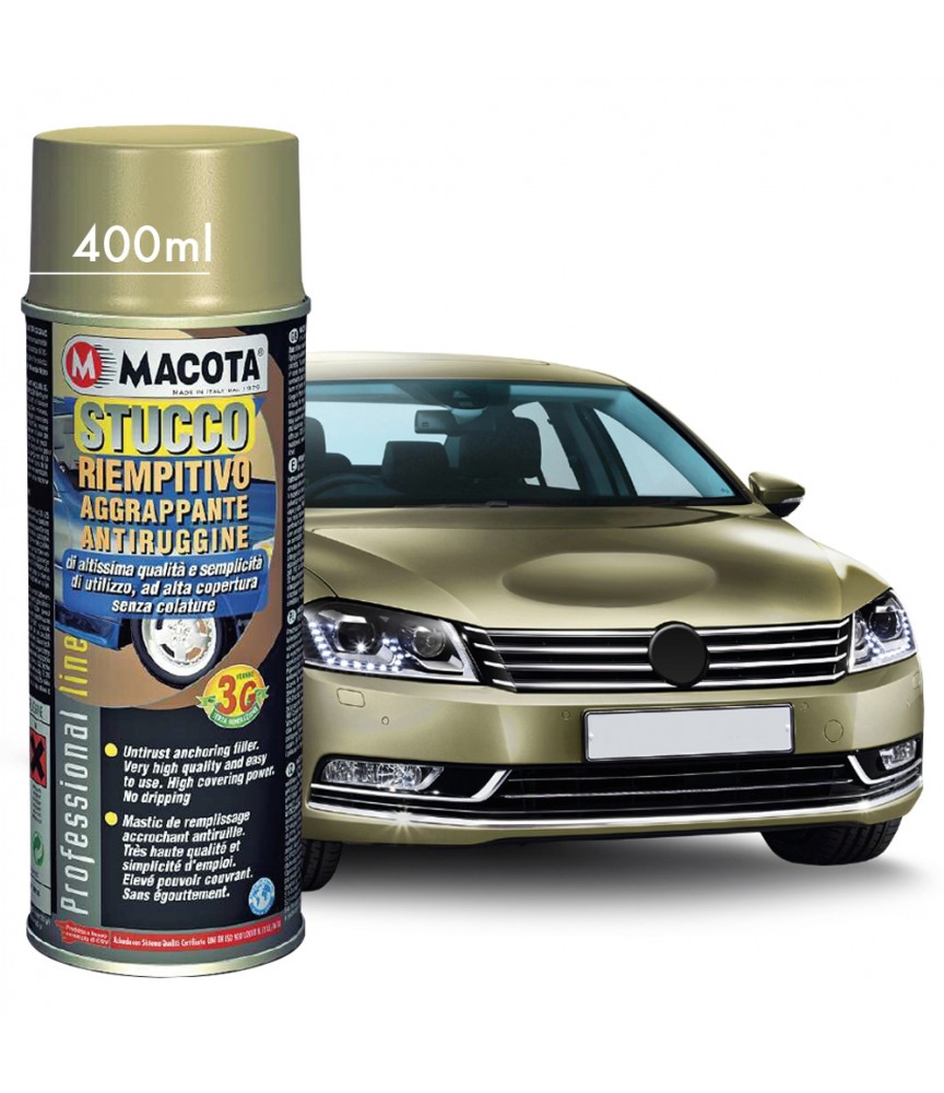 MACOTA STUCCO RIEMPITIVO FILLER DA CARROZZERIA FONDO VERNICE SPRAY GRIGIO MACOTA STUCCO RIEMPITIVO FILLER DA CARROZZERIA FONDO VERNICE SPRAY GRIGIO