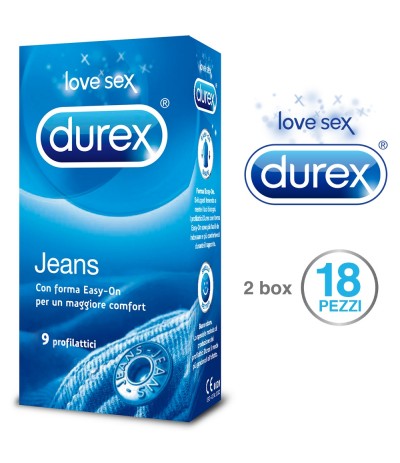 2 BOX 18 PRESERVATIVI DUREX LATTICE JEANS PROFILATTICI CONDOM COMFORT LOVE SEX 2 BOX 18 PRESERVATIVI DUREX LATTICE JEANS PROFILATTICI CONDOM COMFORT LOVE SEX