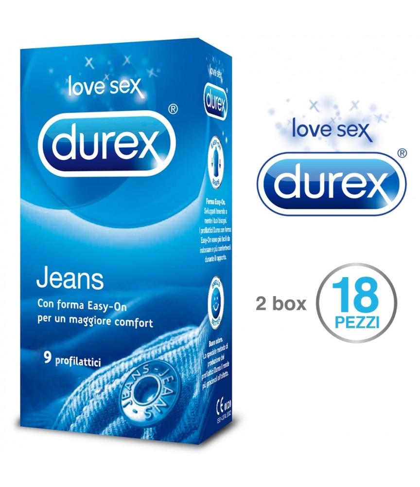 2 BOX 18 PRESERVATIVI DUREX LATTICE JEANS PROFILATTICI CONDOM COMFORT LOVE SEX 2 BOX 18 PRESERVATIVI DUREX LATTICE JEANS PROFILATTICI CONDOM COMFORT LOVE SEX