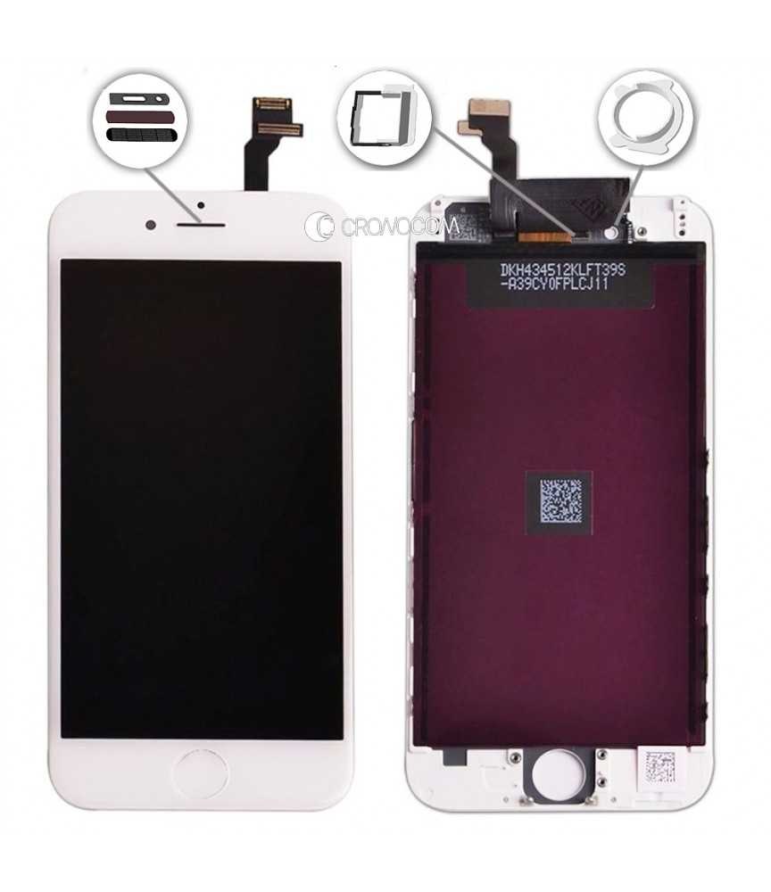 TOUCH SCREEN PER IPHONE 6 BIANCO FRAME VETRO LCD DISPLAY RETINA SCHERMO 4.7 TOUCH SCREEN PER IPHONE 6 BIANCO FRAME VETRO LCD DISPLAY RETINA SCHERMO 4.7