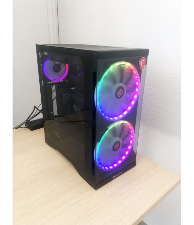 PC GAMING CON RAFFREDDAMENTO A LIQUIDO AMD 3600 XT SSD 1TB RAM 32GB AMD RX7600XT 16GB WIN 11PRO