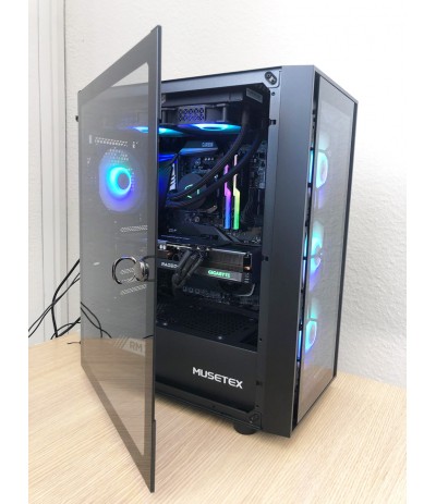 PC GAMING CON RAFFREDDAMENTO A LIQUIDO AMD 3600 XT SSD 1TB RAM 32GB AMD RX7600XT 16GB WIN 11PRO -2