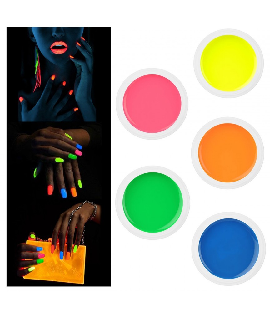 GEL UV 5 ML FLUO NEON COLORATO NAIL ART RICOSTRUZIONE UNGHIE GLOW FLUORESCENTE GEL UV 5 ML FLUO NEON COLORATO NAIL ART RICOSTRUZIONE UNGHIE GLOW FLUORESCENTE