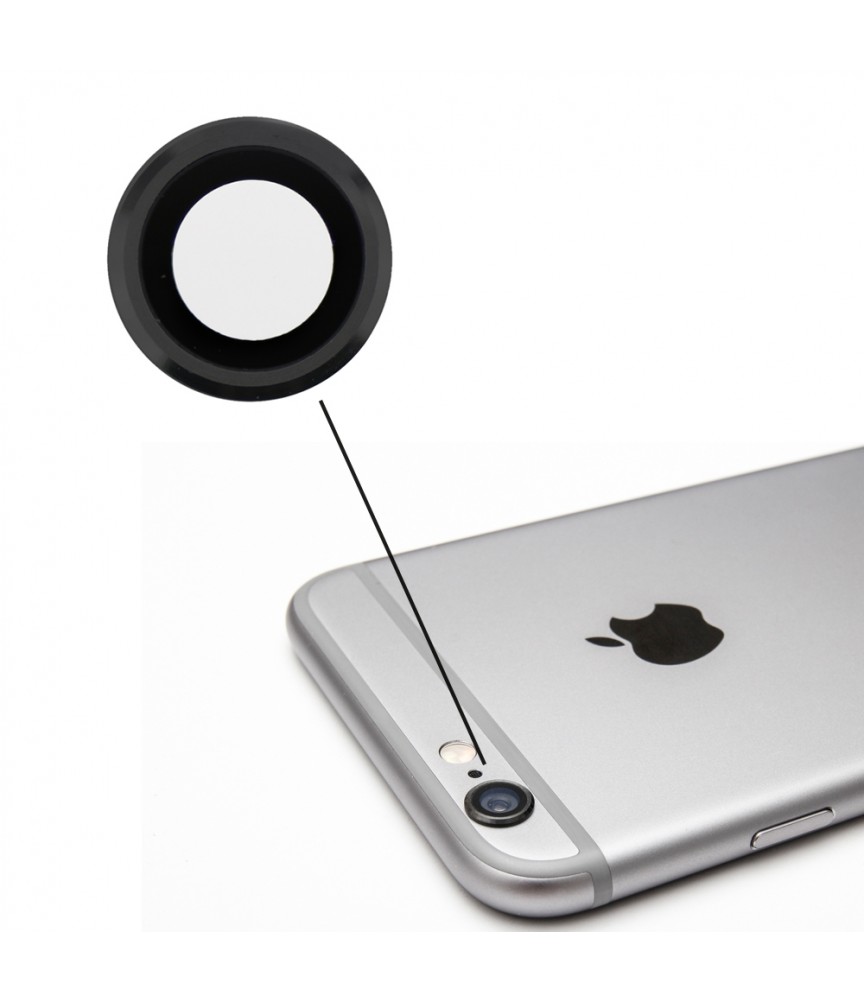 RICAMBIO VETRO LENTE CAMERA POSTERIORE PER APPLE IPHONE 6 4,7 DARK SILVER GRIGIO RICAMBIO VETRO LENTE CAMERA POSTERIORE PER APPLE IPHONE 6 4,7 DARK SILVER GRIGIO